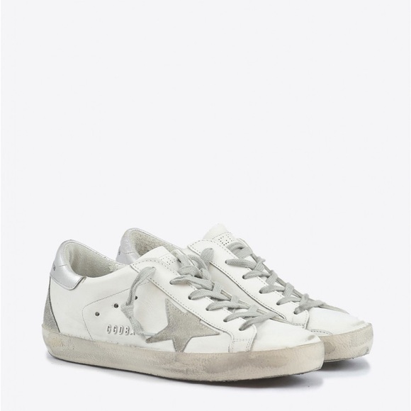Golden Goose Shoes - GOLDEN GOOSE SUPERSTAR SNEAKERS WHITE SILVER 38
